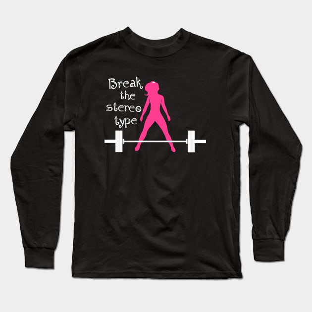 fitness, gym girl, fitness girl Long Sleeve T-Shirt by TimAddisonArt